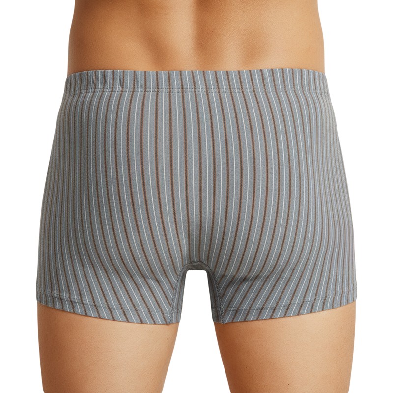 Schiesser_2-erSet_Trunks_Dunkelblau_Grau_Braun_gestreift