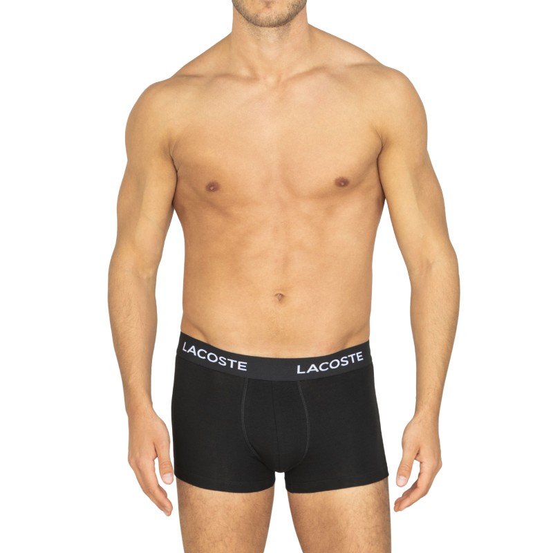 Lacoste 5-er Set Trunks Schwarz mit verschiedenfarbigem Webbund