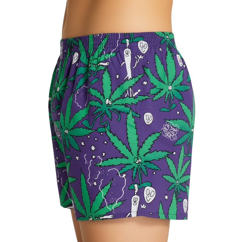 Lousy_Livin_Boxershorts_2er_Set_Alien_und_Hanfblättermotiv