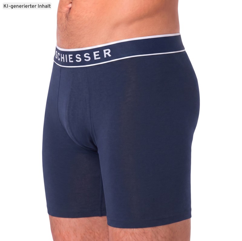 Schiesser_3-er Set_Trunks_Dunkelblau