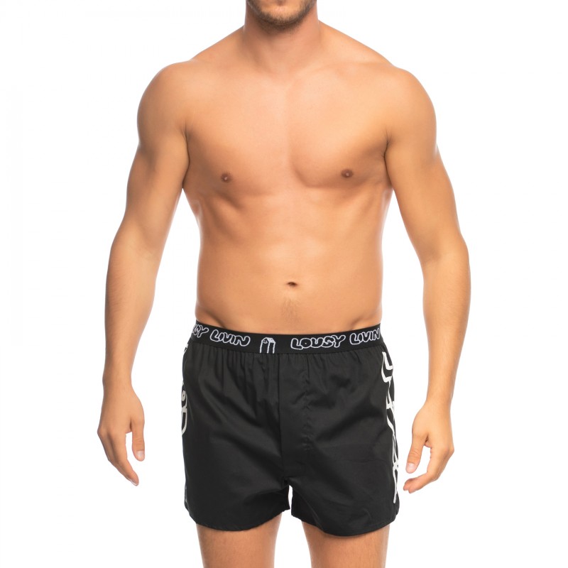 LousyLivin_2-erSet_Boxershorts_Schwarz&Weiß