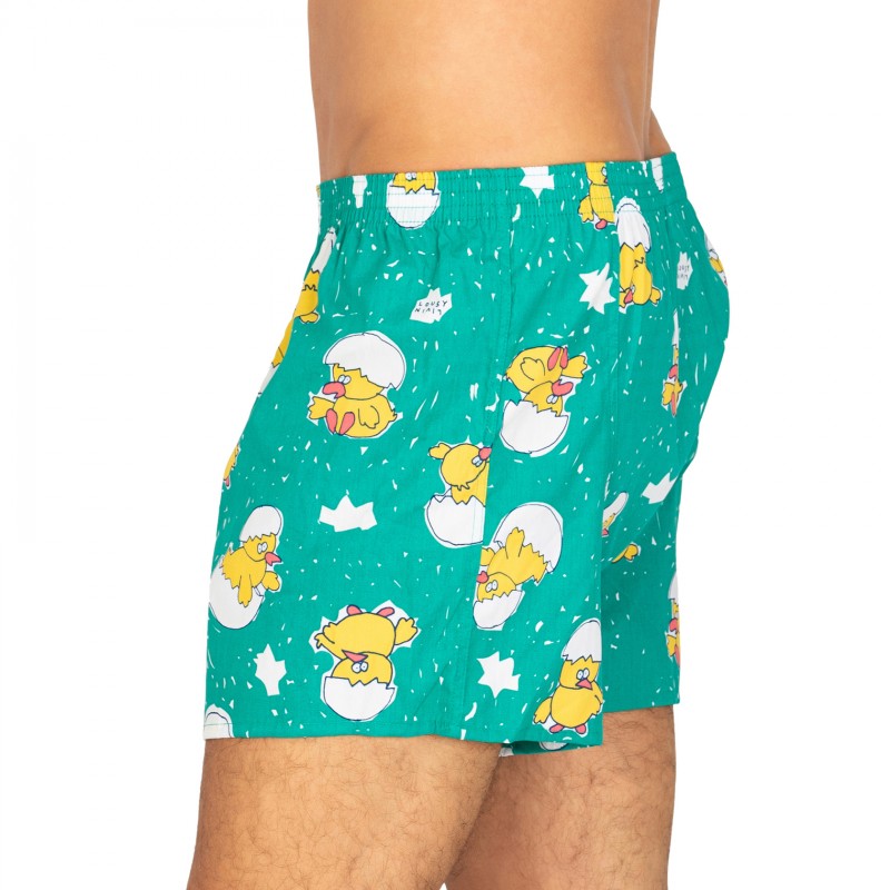 LousyLivin_2-erSet_Boxershorts_Grün&Weiße_mitMotiv