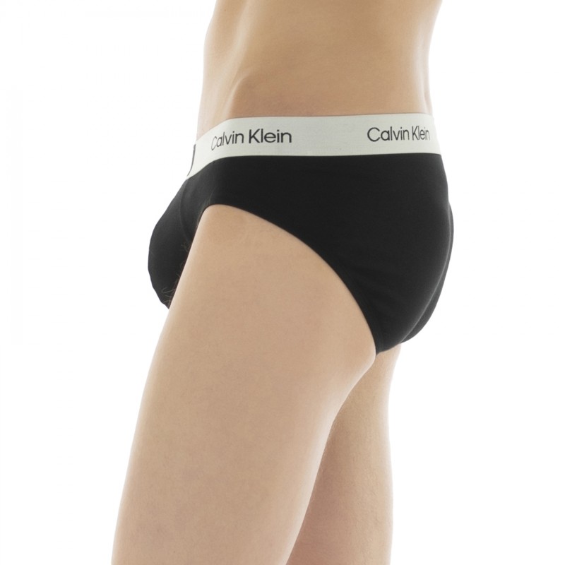 CalvinKlein_7-erSet_Slips_Schwarz_mitverschiedenfarbigemWebbund