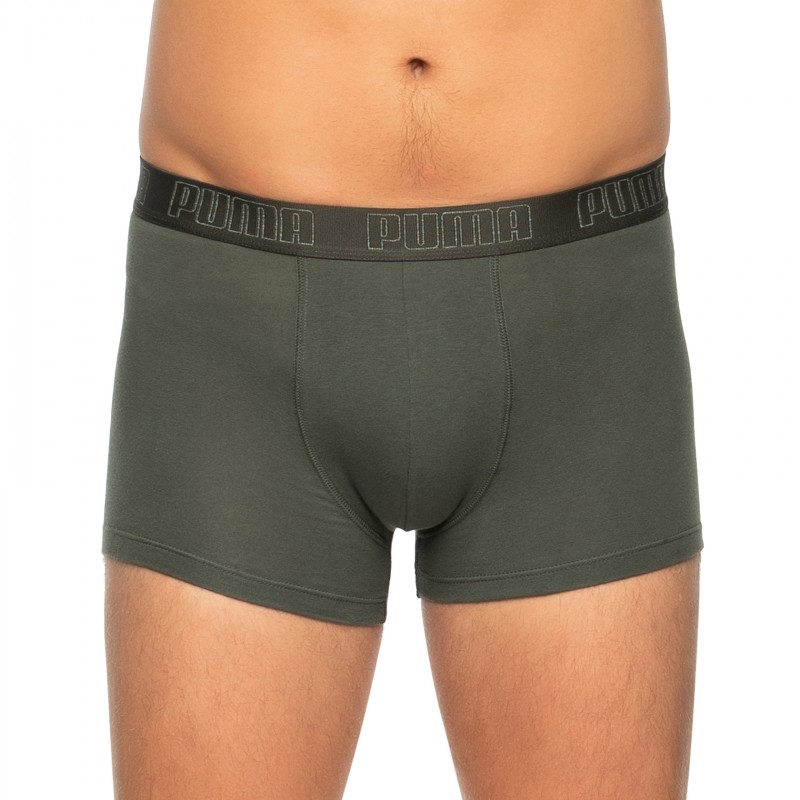 Boxerman_Herrenunterwäsche_Boxershorts_Puma_2-er Set_Basic Trunks_Olivgrün
