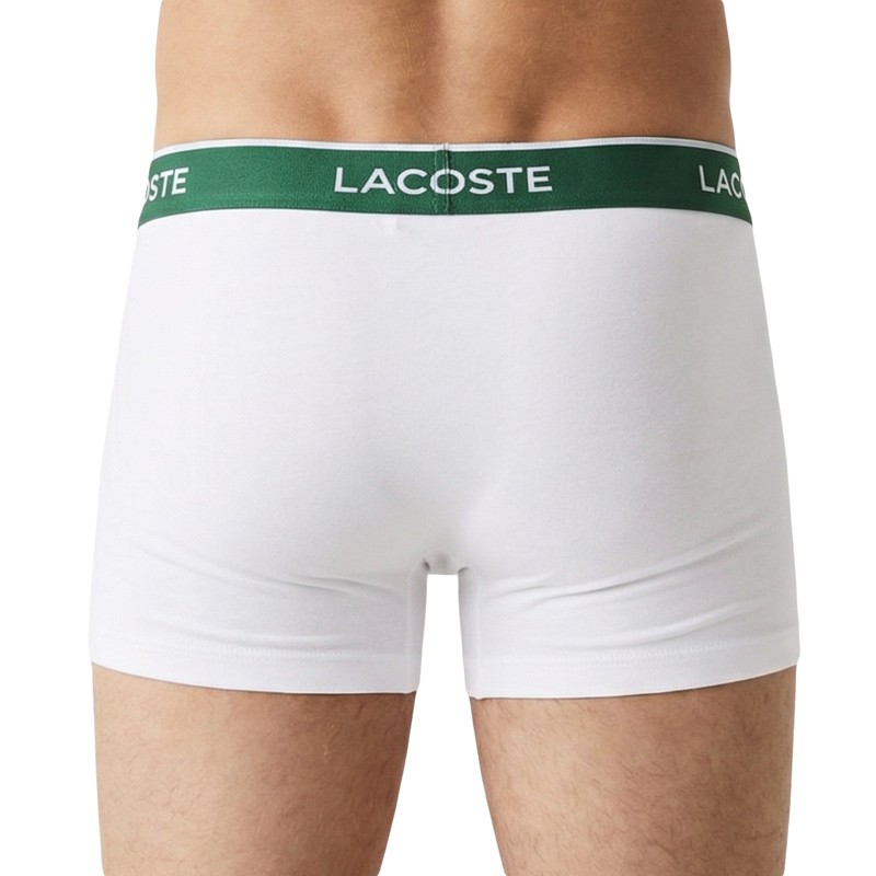 Lacoste 3-er Set Trunks weiß grünem Bund
