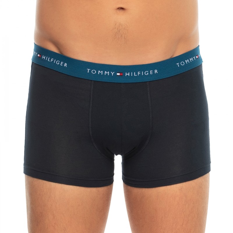 TommyHilfiger_3-erSet_Trunks_Blau&Khaki_mitverschiedenfarbigemWebbund