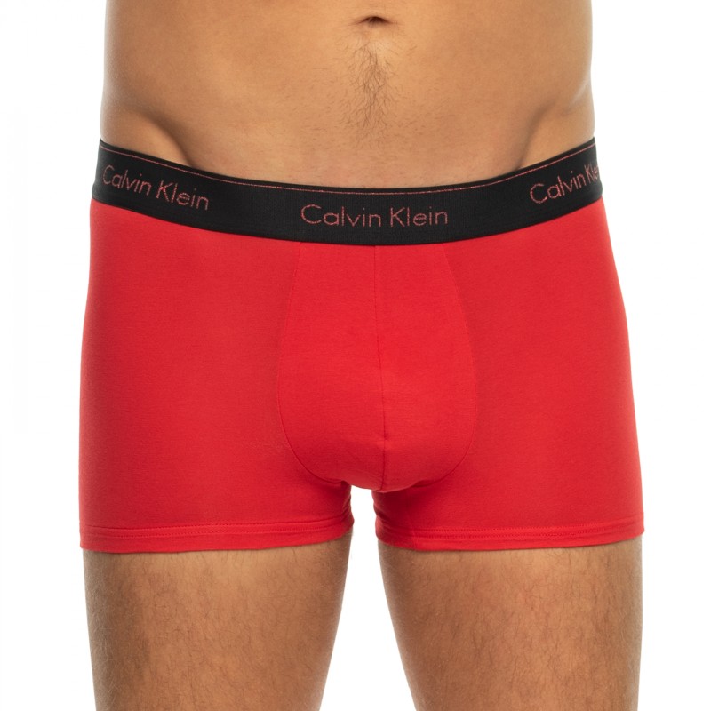 CalvinKlein_3-erSet_Trunks_Schwarz&Rot