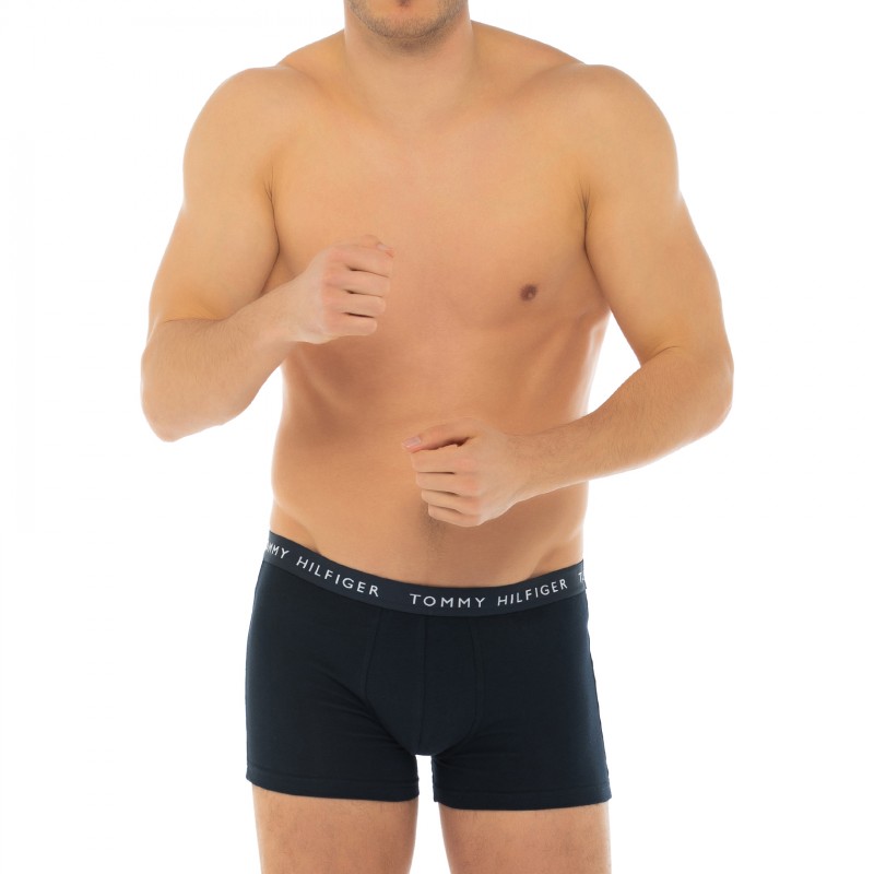 TommyHilfiger_3-erSet_Trunks_Dunkelblau_mitverschiedenfarbigemWebbund