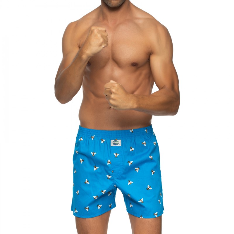 Boxerman_Herrenunterwäsche_D.E.A.LInternational_Boxershorts_Blau_Bienen