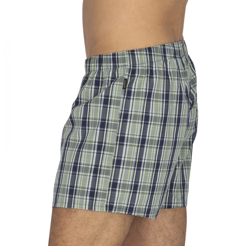 Hanro_Boxershorts_Grau,Blau&Gelb_kariert