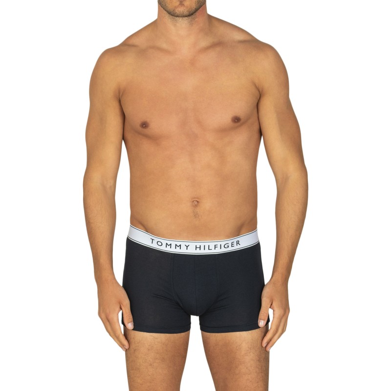 TommyHilfiger_3-erSet_Trunks_Schwarz_mitverschiedenfabigemWebbund