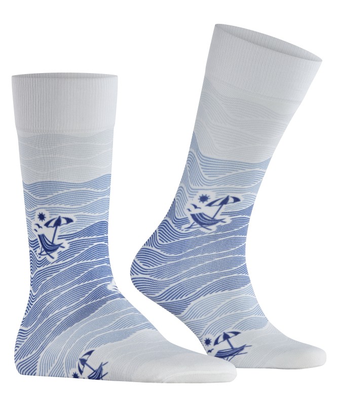 Falke_Socken_Plage_Weiß_Blau