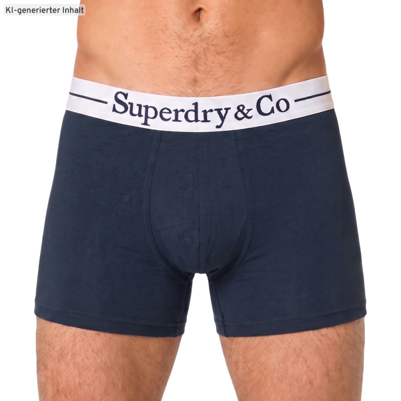 Superdry_3-erSet_Trunks_Dunkelblau