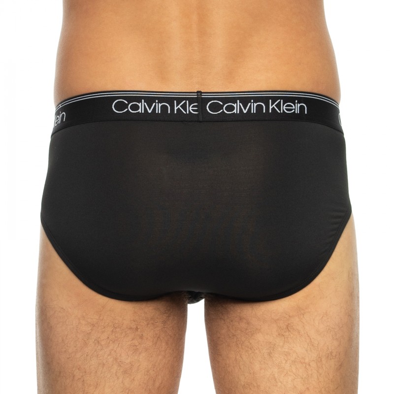 CalvinKlein_3-erSet_Slips_Schwarz_mitverschiedenfarbigemWebbund