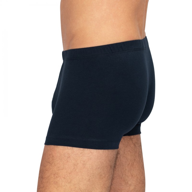 Schiesser_3-erSet_Trunks_Dunkelblau&Blau_gestreift