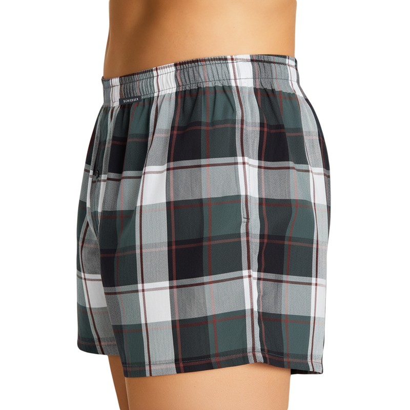 Schiesser_Boxershorts_2erSet_Grau_Kariert
