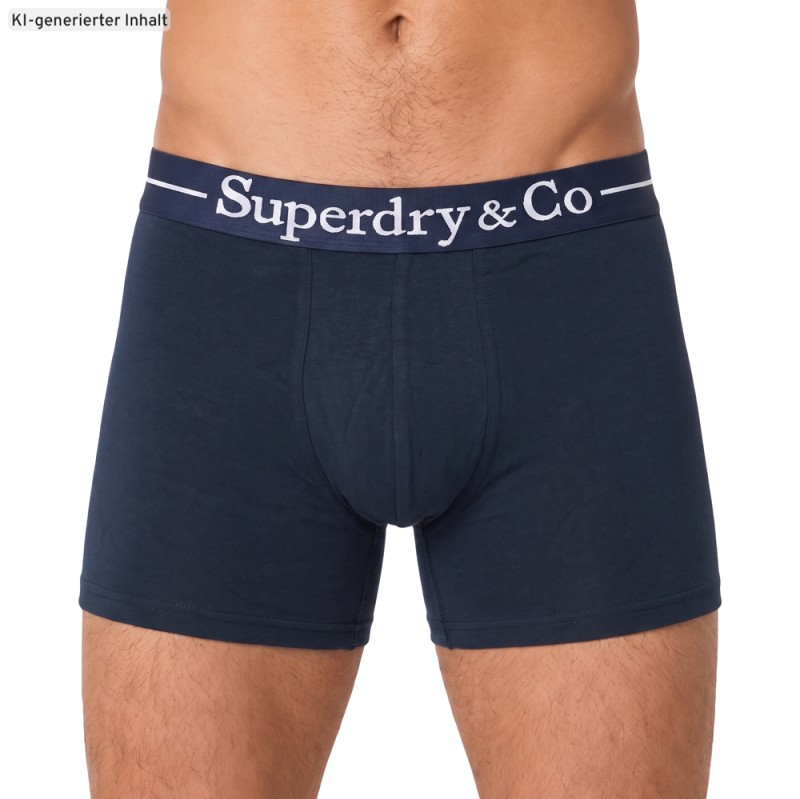 Superdry_3-erSet_Trunks_Dunkelblau
