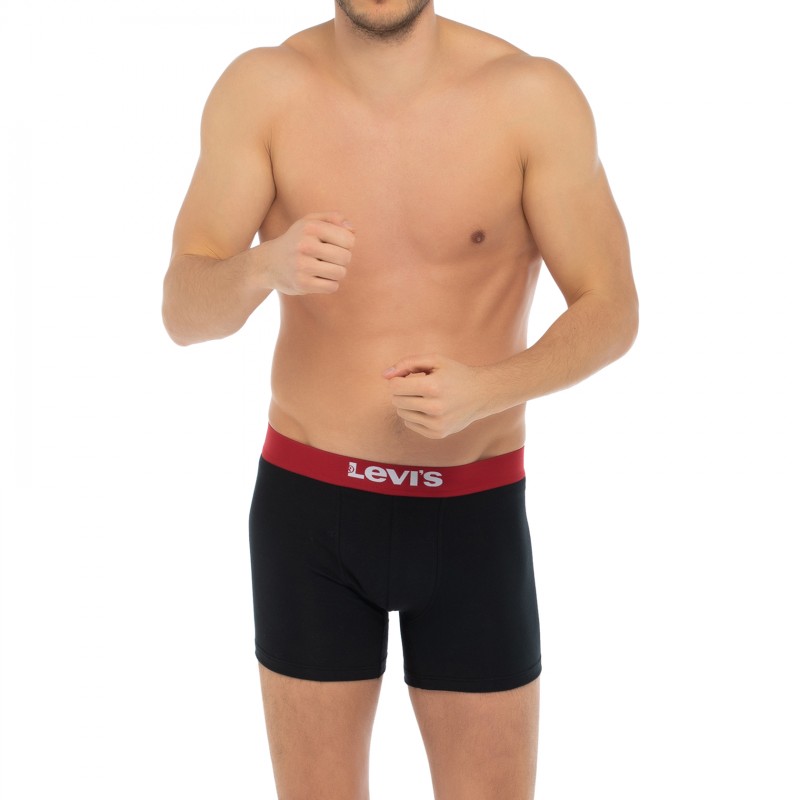 Levi's_4-erSet_BoxerBriefs_Schwarz&Rot