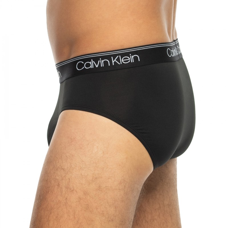 CalvinKlein_3-erSet_Slips_Schwarz_mitverschiedenfarbigemWebbund