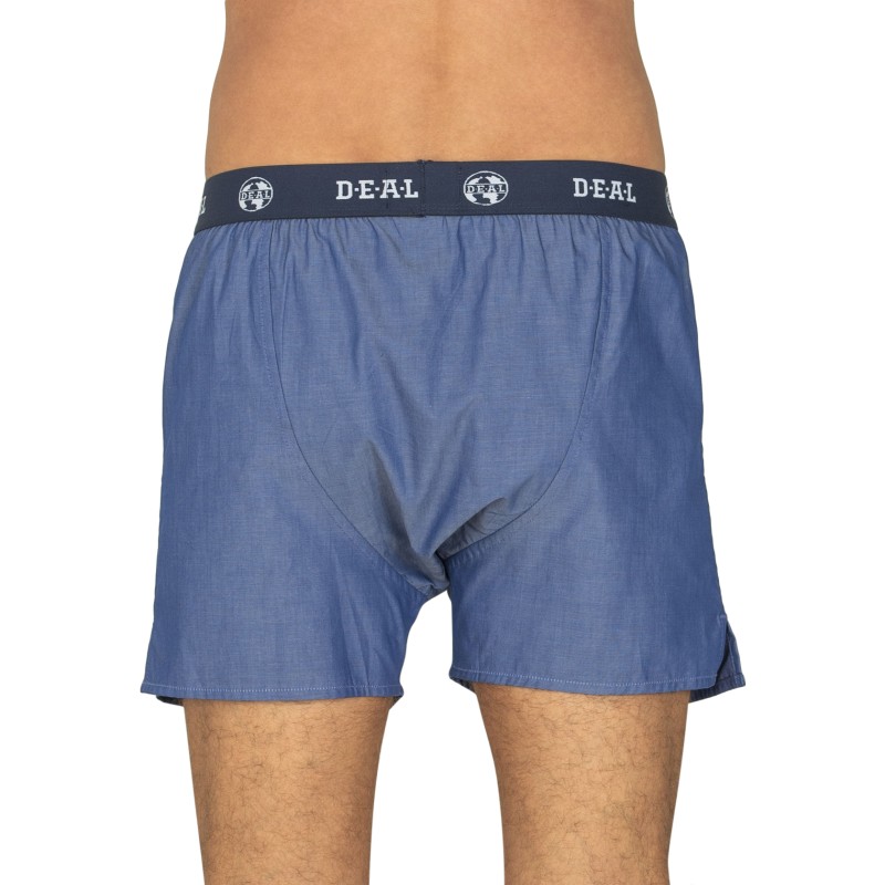D.E.A.L International Boxershorts Blau mit Logo Bund