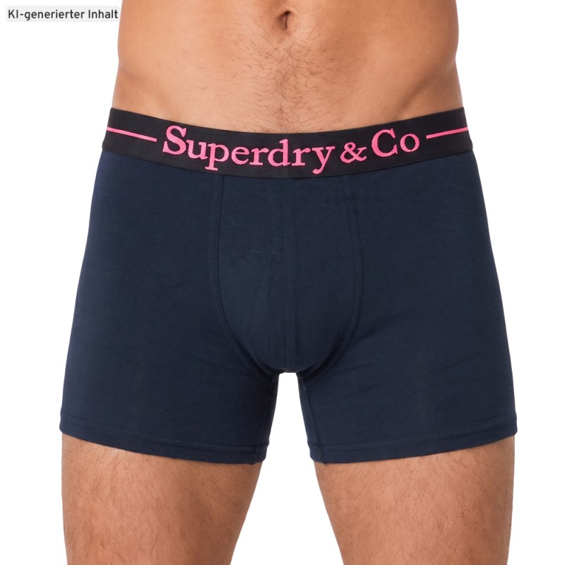 Superdry_3-erSet_Trunks_Dunkelblau
