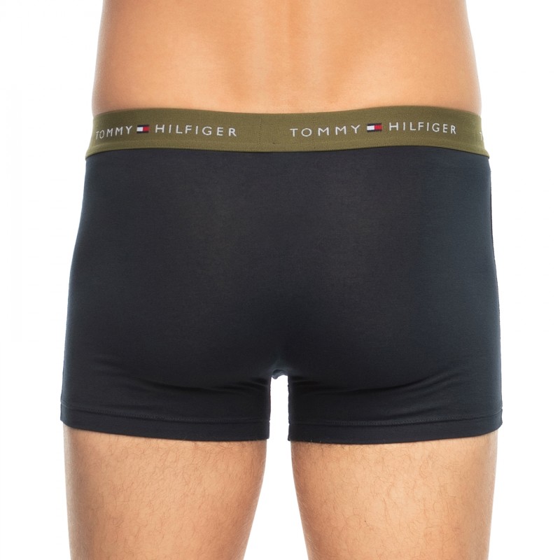 TommyHilfiger_3-erSet_Trunks_Blau&Khaki_mitverschiedenfarbigemWebbund