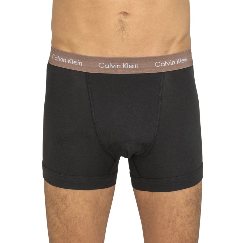 CalvinKlein_3-erSet_Trunks_Schwarz_verschiedenfarbigerWebbund