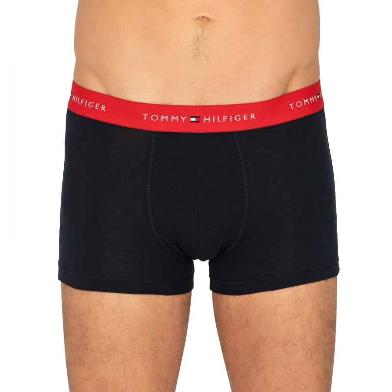 Tommy Hilfiger 3-er Set Trunks Blau mit verschiedenfarbigem Webbund