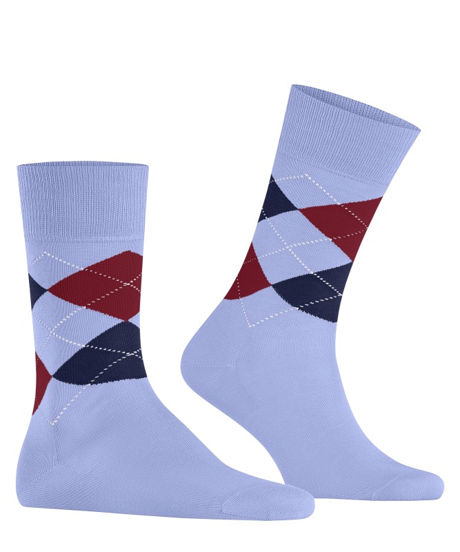 Burlington_Socken_Hellblau_mitArgyle-Muster
