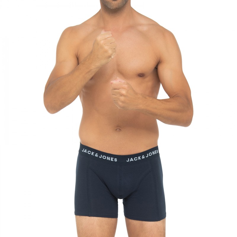 Jack & Jones 7-er Set Trunks Blau, Grau & Schwarz