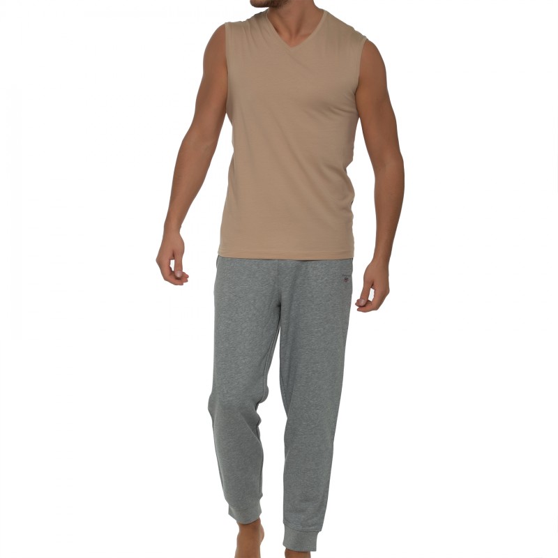 Boxerman_Herrenunterwäsche_Unterhemd_Ragman_2-er Set_Shirts_Nude_V-Ausschnitt