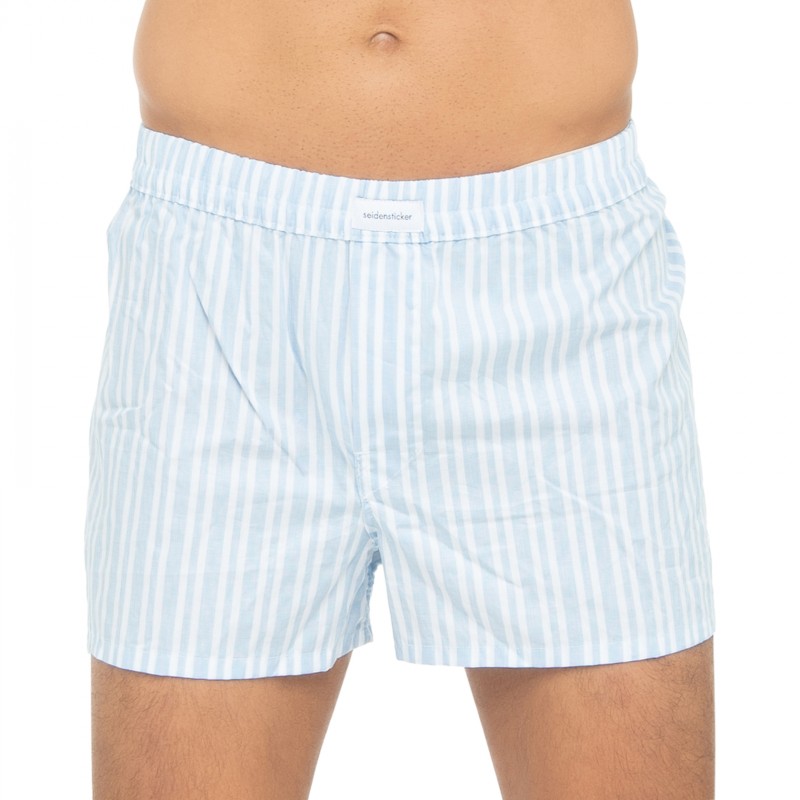 Boxerman_Herrenunterwäsche_Seidensticker_2-er Set_Boxershorts_Hellblau gestreift