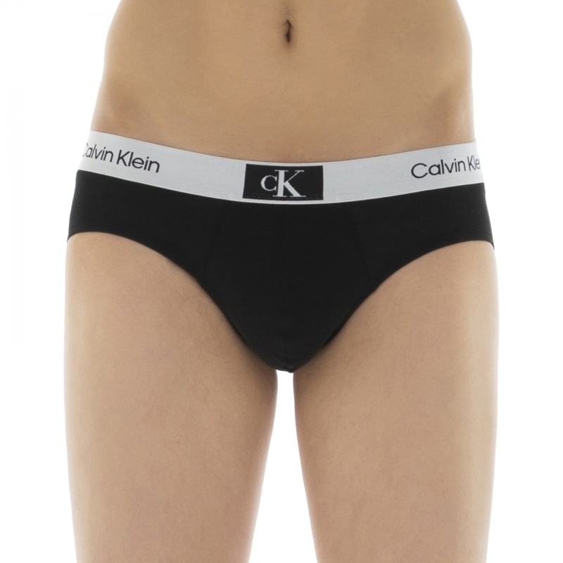 CalvinKlein_7-erSet_Slips_Schwarz_mitverschiedenfarbigemWebbund