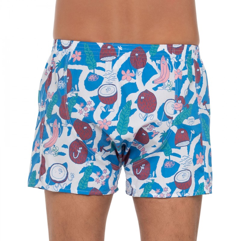 Boxerman_Herrenunterwäsche_Lousy Livin_2 Set_Boxershorts_Blau Lila_Motiv