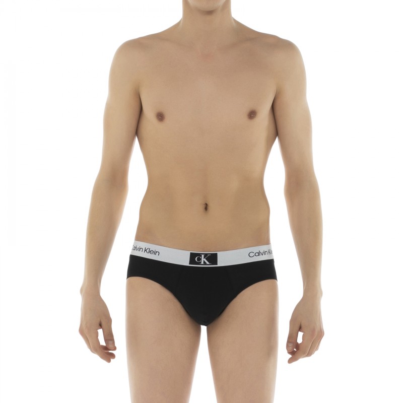 CalvinKlein_7-erSet_Slips_Schwarz_mitverschiedenfarbigemWebbund