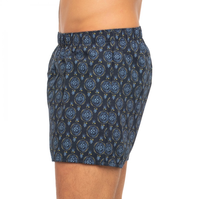 Boxerman_Herrenunterwäsche_Boxershorts_Hanro_Boxershorts_Dunkelblau_Muster