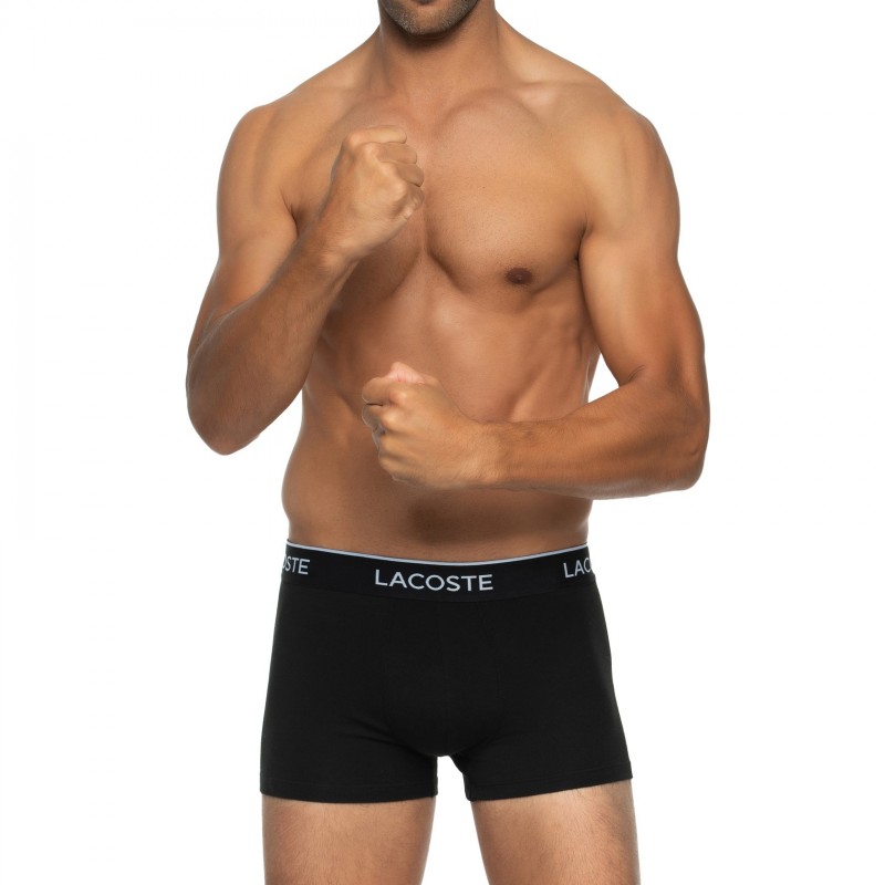 Boxerman_Herrenunterwäsche_Boxershorts_ Lacoste_3-er Set_Trunks_Schwarz