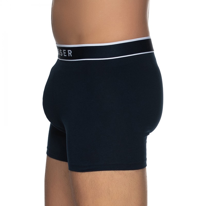 Boxerman_Herrenunterwäsche_Boxershorts_Schiesser_3-er Set_Trunks_Dunkelblau