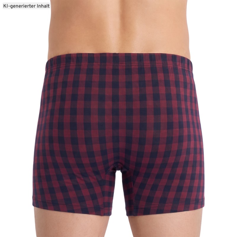 Mey_Shorty_Bordeaux_Dunkelblau_kariert
