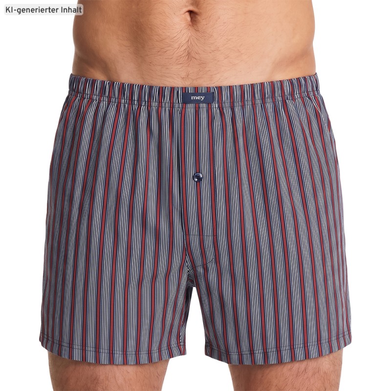 Boxerman_Mey_Boxershort_Dunkelblau_Weiß_Rot_gestreift
