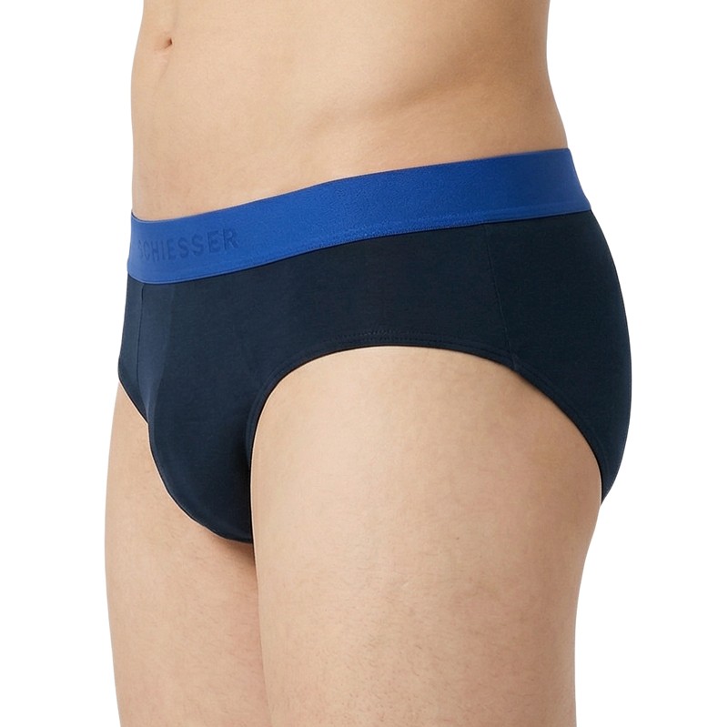 Boxerman_Schiesser_5-erSet_Slips_Schwarz_mit_verschiedenfarbigen_Webbund