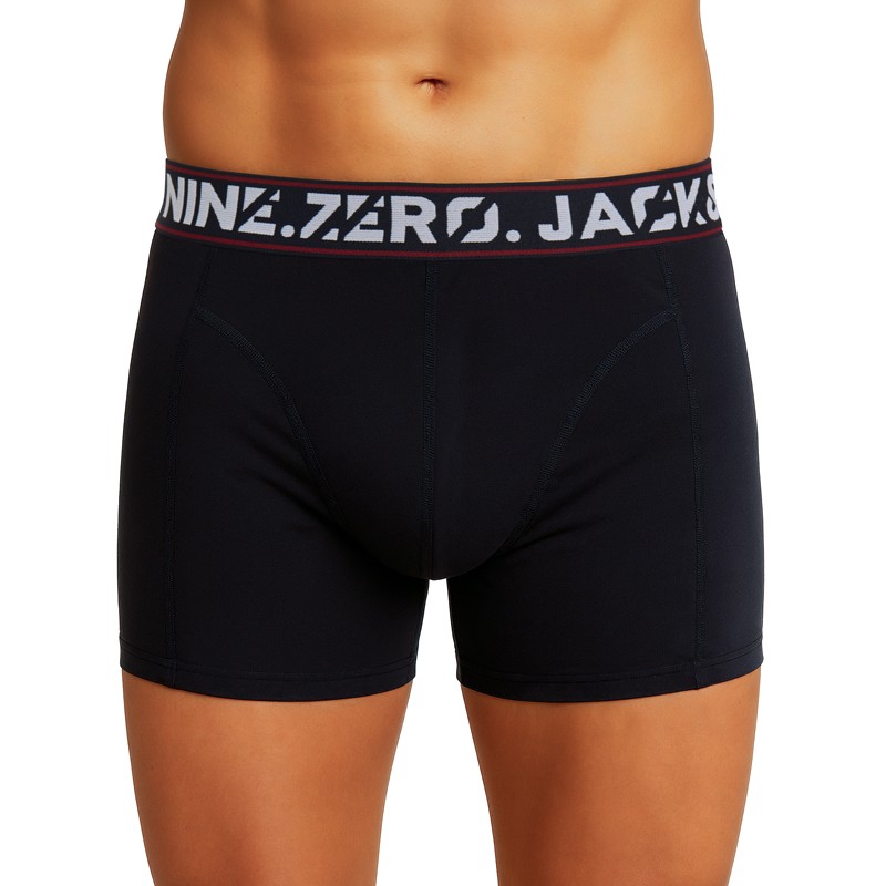 Jack & Jones 7-er Set Trunks Schwarz/Hellgrau mit verschiedenfarbigem Webbund