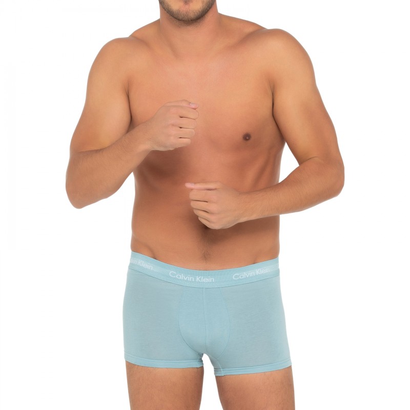Calvin Klein_3-er Set_Low Rise Trunks_Grün Türkis & Grau