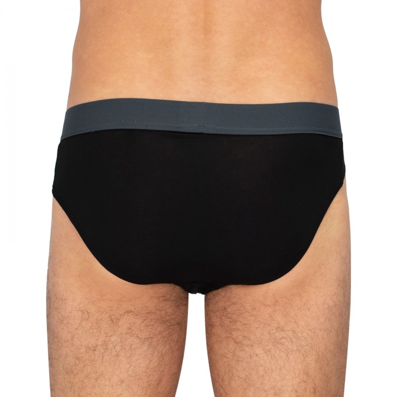 Schiesser_3-erSet_Slips_Schwarz_mitverschiedenfarbigemWebbund