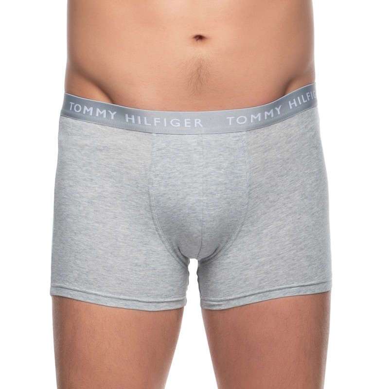 Boxerman_Boxershorts_Herrenunterwäsche_Tommy Hilfiger_3-er Set_Trunks_Grau Schwarz Weiß