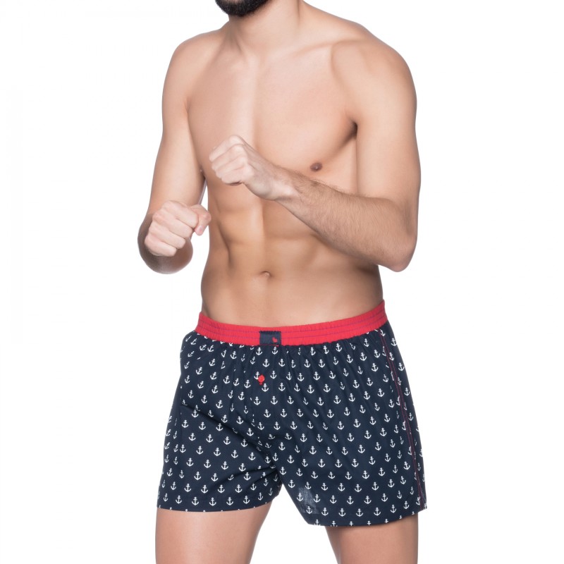 Unabux_Boxershorts_Dunkelblau_mitAnker-Motiv