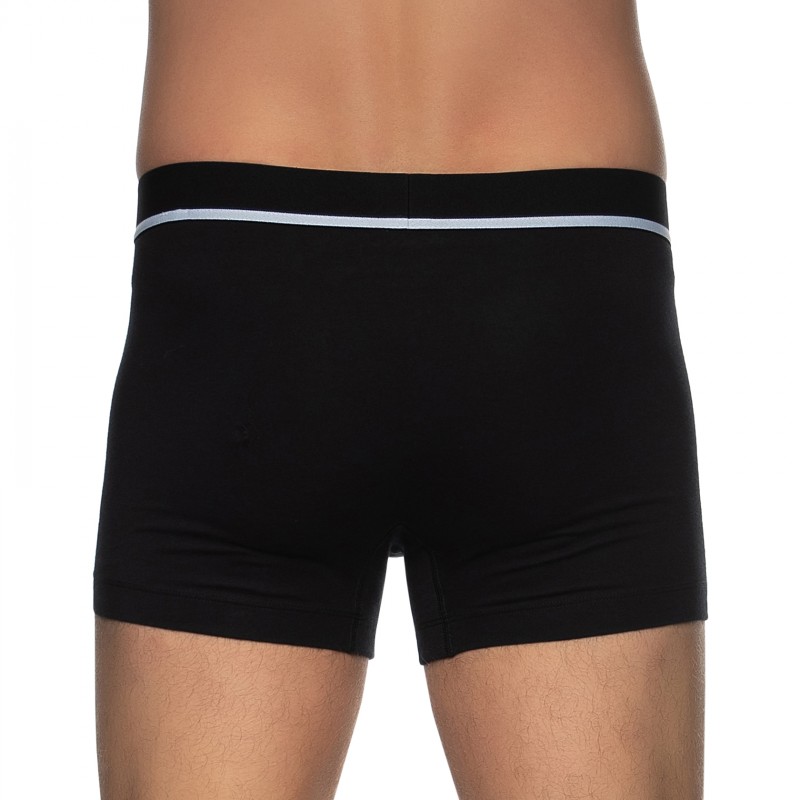 Boxerman_Herrenunterwäsche_Boxershorts_Schiesser_3-erSet_Trunks_Schwarz Grau & Dunkelblau