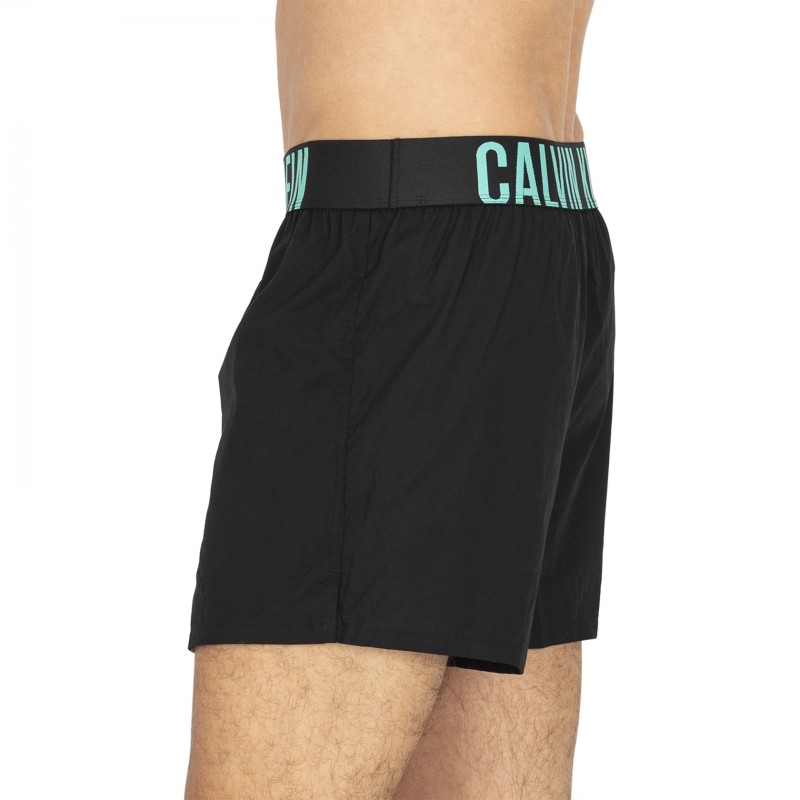 Calvin Klein 2-er Set Boxershorts Schwarz mit verschiedenfarbigem Webbund