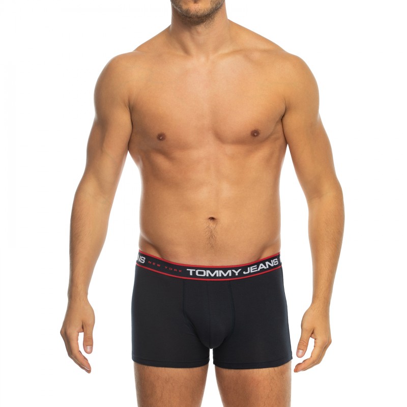 TommyHilfiger_3-erSet_Trunks_Blau&Pink_mitverschiedenfarbigemWebbund