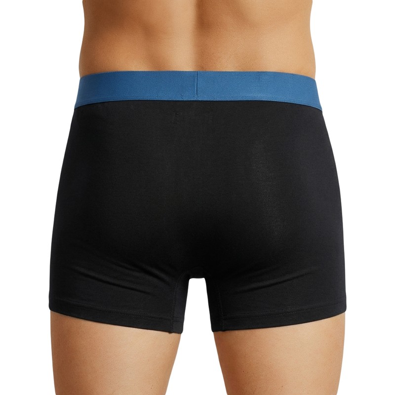Schiesser_3-er Set_Shorts_Schwarz_mit_mehrfarbigen_Webbund